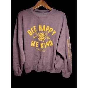 Simply Southern Women's Bee Happy Bee Kind Sweatshirt XL